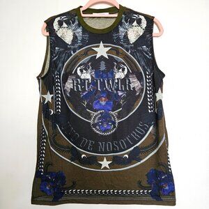 Givenchy Paris Men’s RT TWLR Uno De Nosotros Sleeveless Top, S, Olive